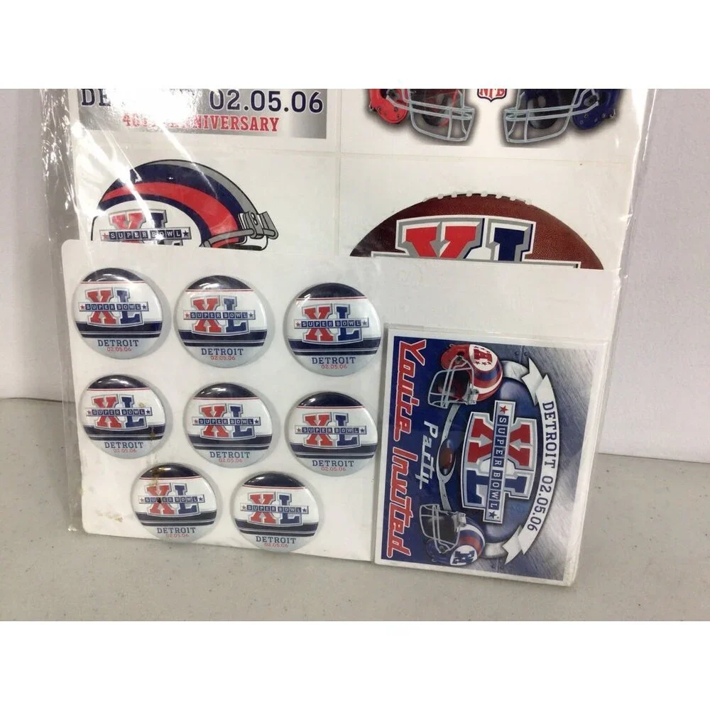 Super Bowl XL Party Pack Pittsburgh Steelers Seattle Seahawks 2006 New